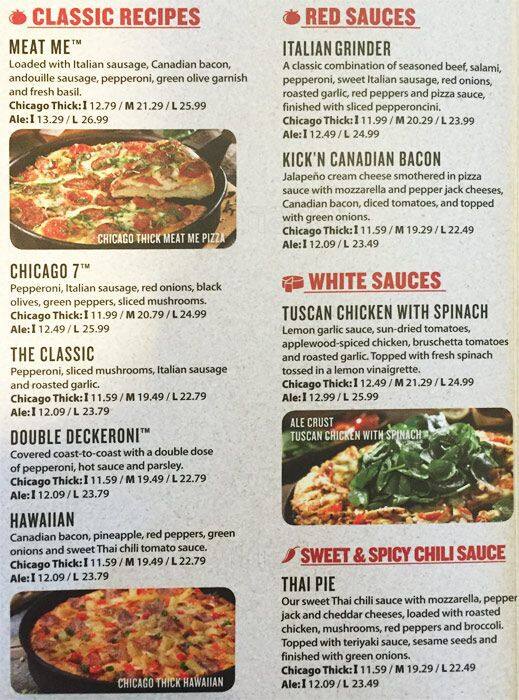 Aged Chicago, Joplin, Joplin - Urbanspoon/Zomato image regarding Old Chicago Printable Menu called Outdated Chicago, Joplin, Joplin - Urbanspoon/Zomato
